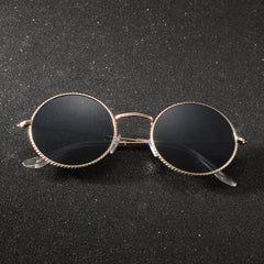Retro Metal Round Frame Sunglasses