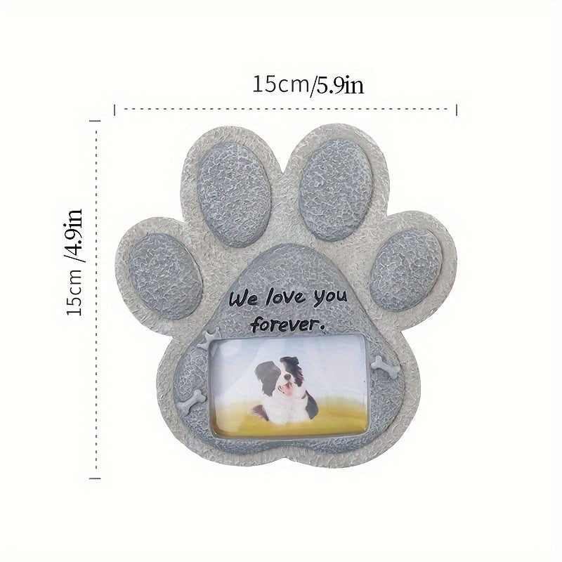 Pet Memorial Stone Resin Cremation Grave Tombstone With Photo Frame