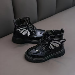 Girls Butterfly Boots Lightweight Non Slip Indoor Outdoor Travel All Seasons