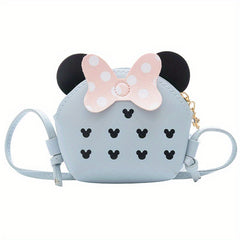 Kids Cartoon Bow Decor Crossbody Bag Waterproof Shoulder Bag