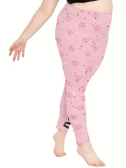 Puppy & Paw Print High Rise Skinny Yoga Pants
