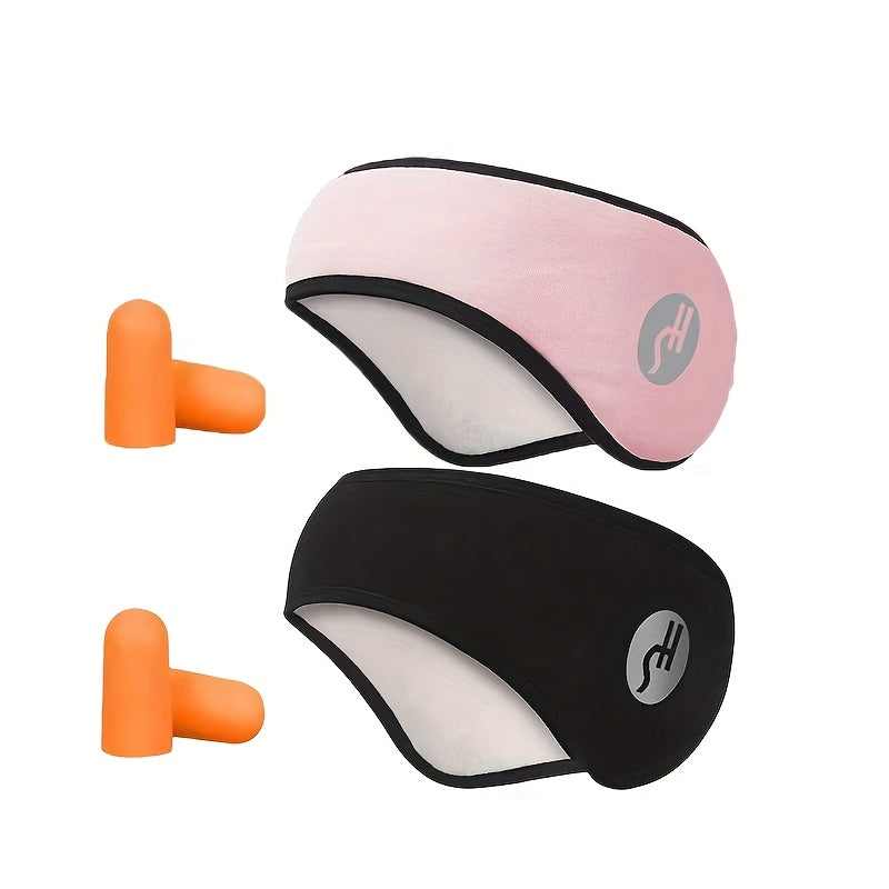 2 Ear Muffs 2 Pairs Noise Canceling Plugs Unisex Sports Headband Travel Set
