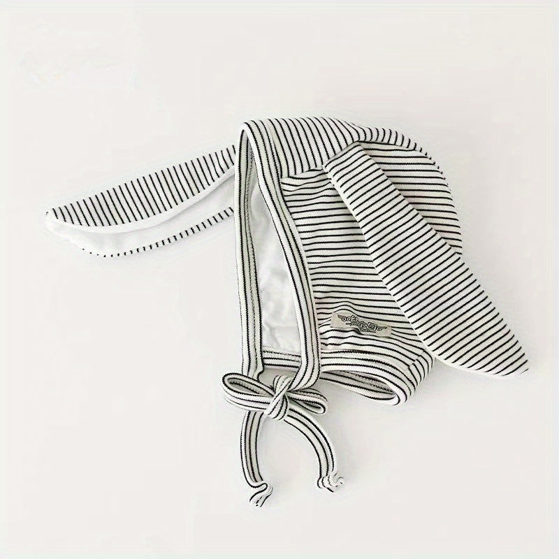 Baby Striped Rabbit Ear Cap For Spring And Autumn 33cm