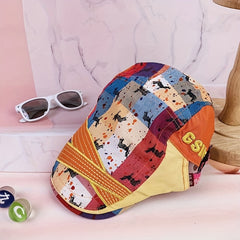 Kids Adjustable Peaked Cap w/ Graffiti Pony for Outdoor Sport