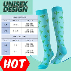 6 Pairs Copper Compression Socks Circulation 10-20 mmHg Knee High Socks