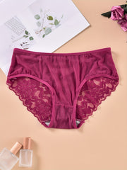 Criss Cross Lace Briefs Cut Out Breathable Panties