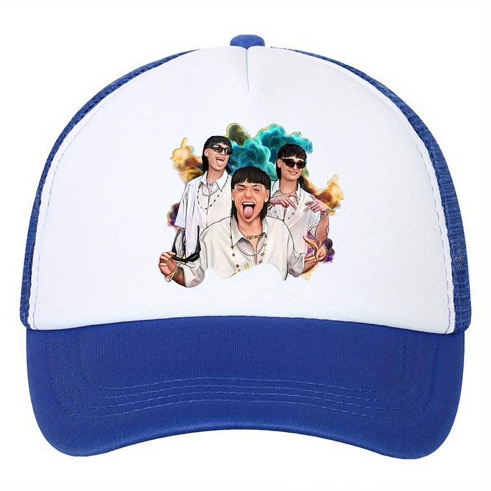 Men's Cartoon Print Baseball Hat Hip Hop Sunshade Dad Truck Hat