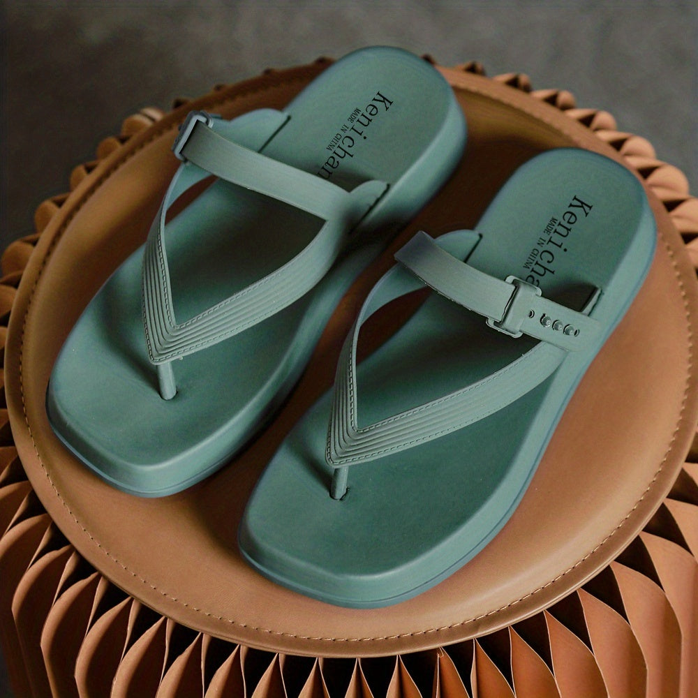 Women's Platform Flip Flops Open Toe Casual Slippers