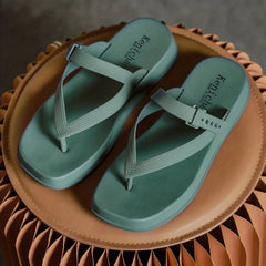 Women's Platform Flip Flops Open Toe Casual Slippers