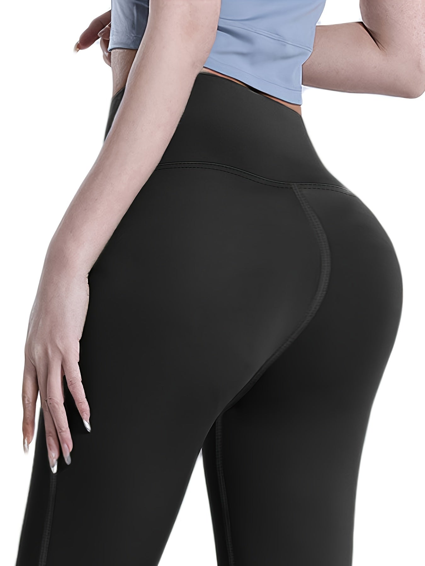 Solid Butt Lifting Yoga Flared Pants Fitness Bootcut Activewear