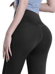 Solid Butt Lifting Yoga Flared Pants Fitness Bootcut Activewear