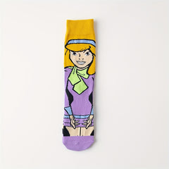 Cartoon Pattern Socks Funny Mid Tube Women's Stockings