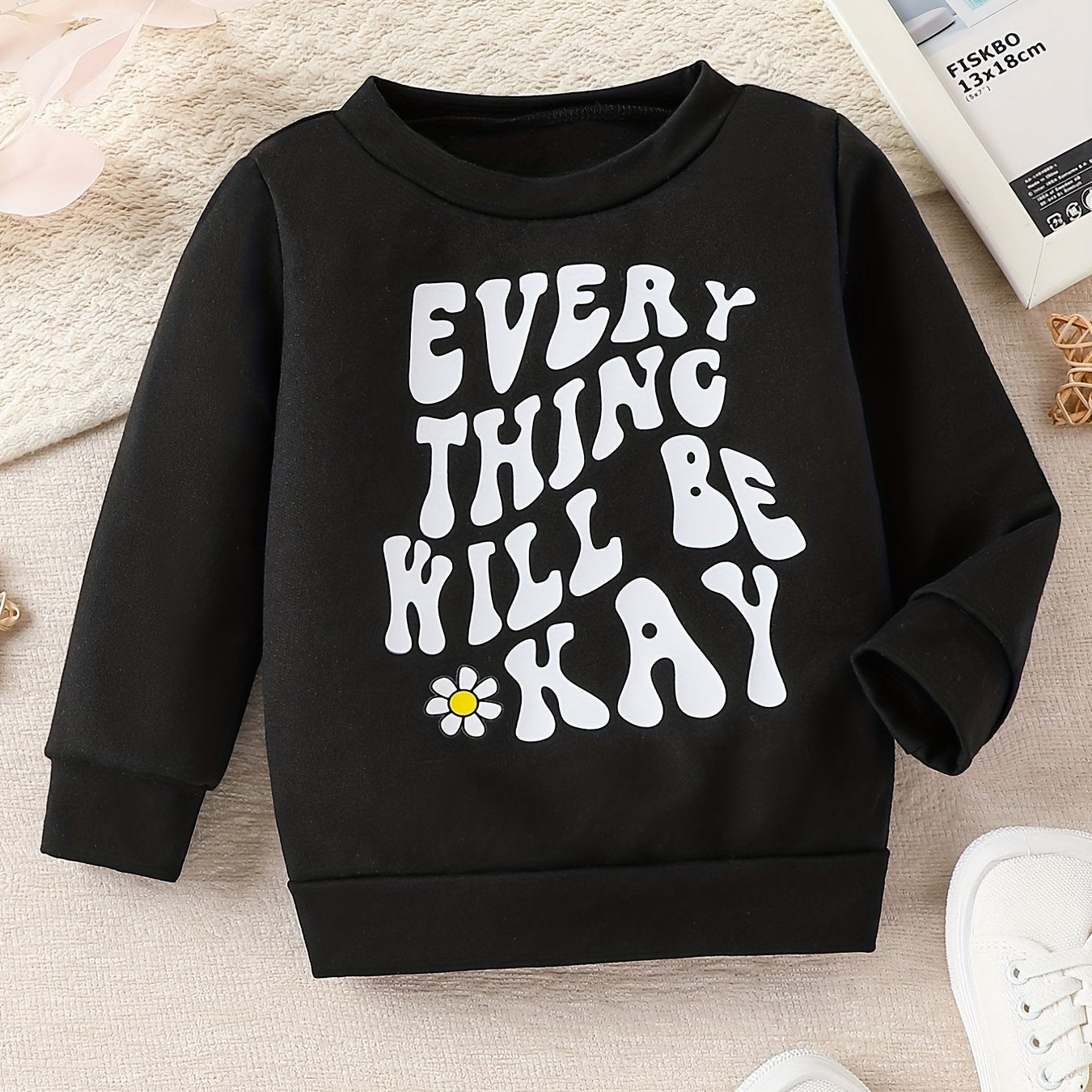 Newborn Baby Letter Print Long Sleeve Sweatshirt Round Neck Pullover