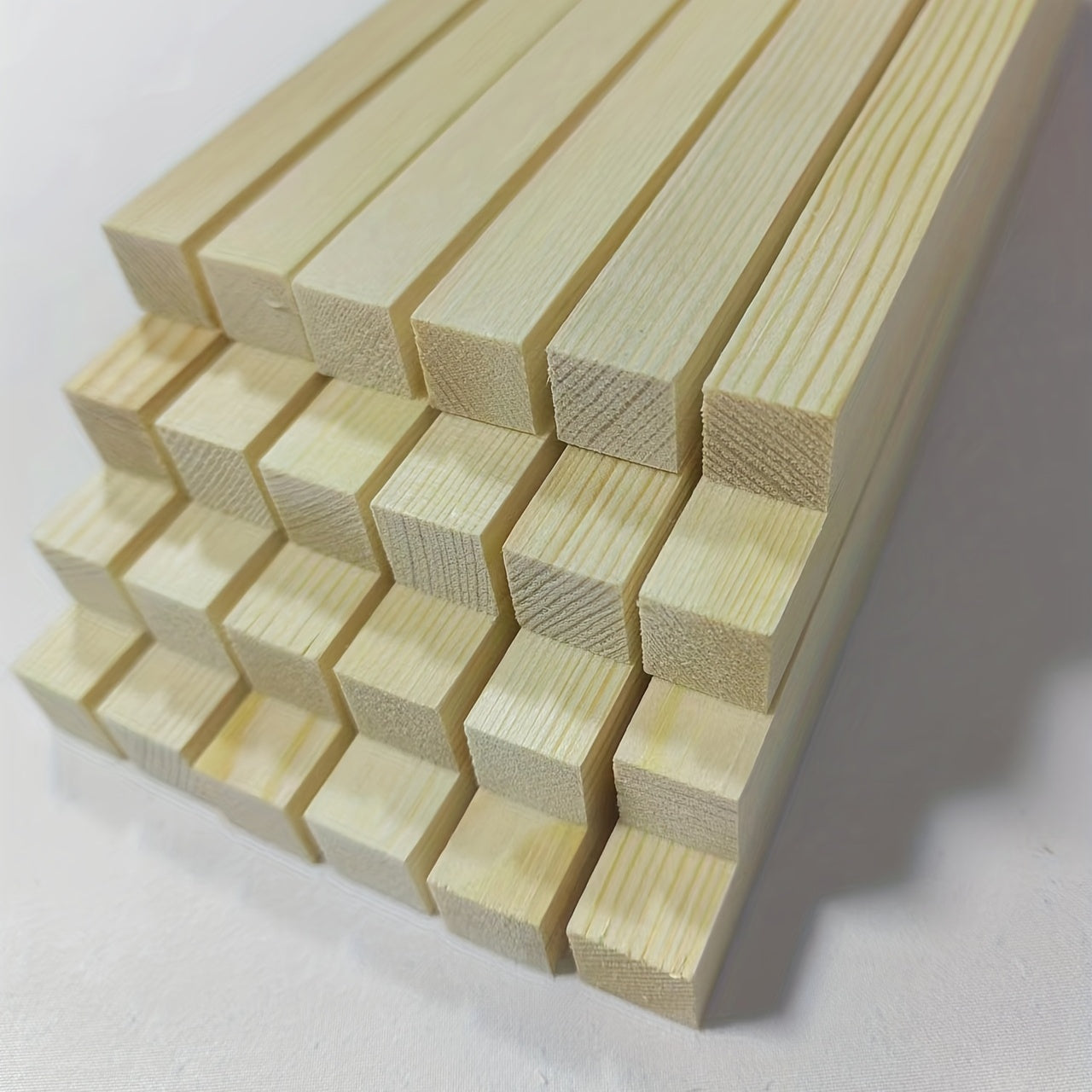 Wood Sticks Square Wooden Dowels Unfinished Hardwood Strips Natural Long