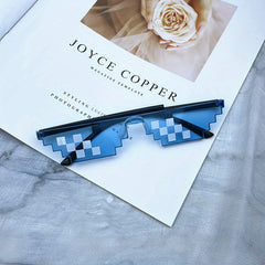 Mosaic Pattern Funny Glasses for Men Sunglasses Props Party Accessories