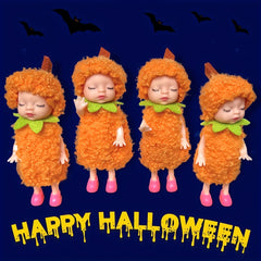 Halloween Pumpkin Elf Ornament Sleeping Pumpkin Elf Mini Doll