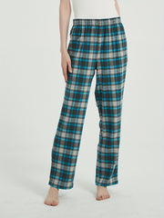Plaid Sleep Bottoms Elastic Waistband Women's Sleepwear