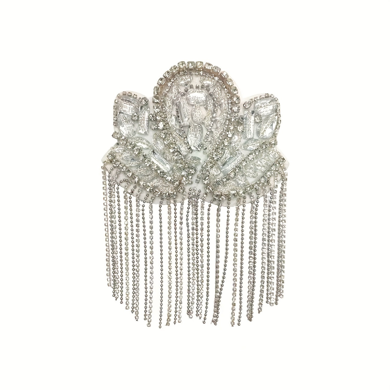Glittered Fringe Shoulder Titles for Performance Wear