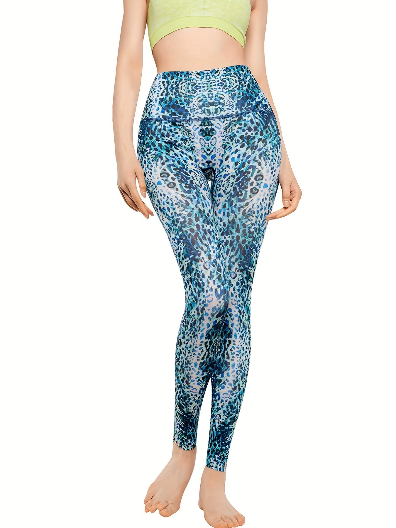 Leopard Print Yoga Leggings Women's Activewear