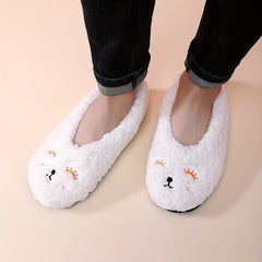Men's Cartoon Cozy House Slippers Anti-skid Indoor Winter Shoes