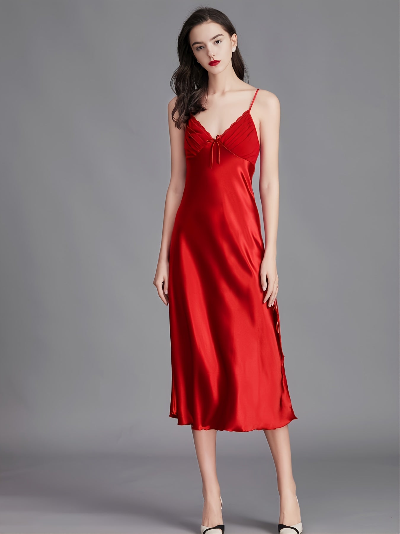 Satin Cami Night Dress - Women's Sleepwear