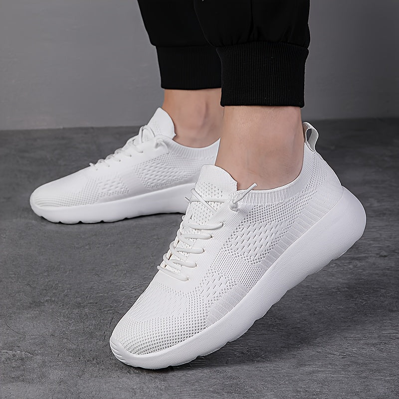 Men's Breathable Running Shoes Non Slip Lace Up Sneakers