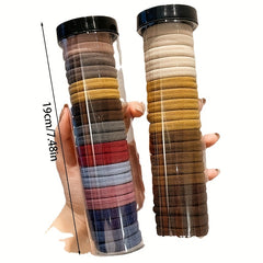 20pcs Seamless Elastic Head Rope in Can for Girls