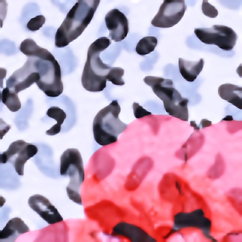 Leopard Floral Print Scarf Multifunctional Long Scarf Bandana Head Wrap