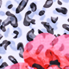Leopard Floral Print Scarf Multifunctional Long Scarf Bandana Head Wrap