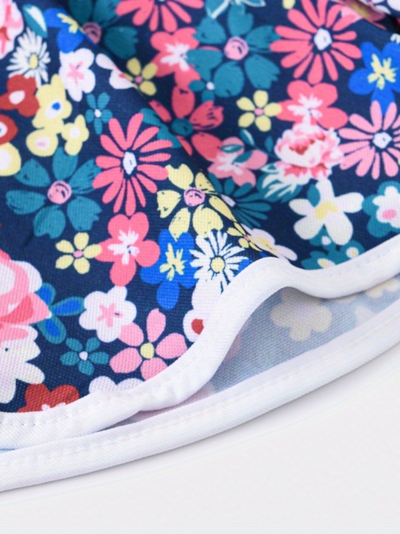 Girls Floral Print Drawstring Pants Summer Sport Shorts