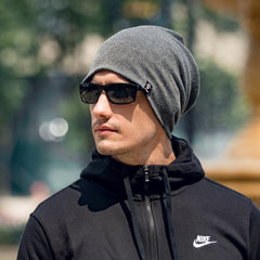 Men's Thin Cotton Beanie Hat Winter Cap