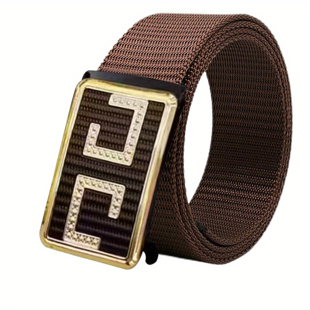 Men's Belt Slider Belt Two C Casual Belt Bite Metal