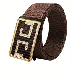 Men's Belt Slider Belt Two C Casual Belt Bite Metal