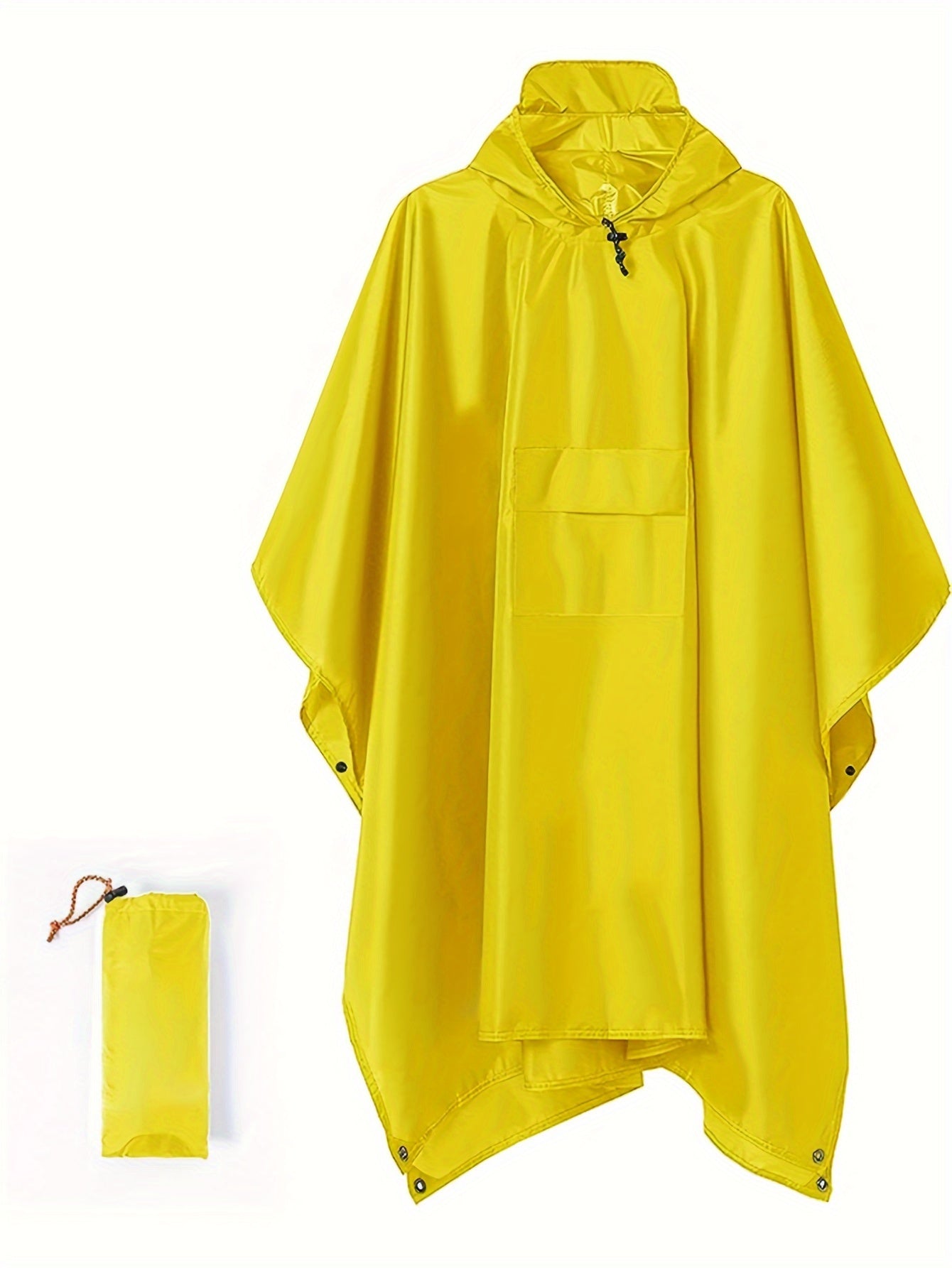Men's Casual Hooded Raincoat Waterproof Rain Poncho for Outdoor Activities