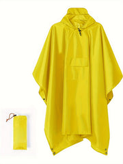 Men's Casual Hooded Raincoat Waterproof Rain Poncho for Outdoor Activities