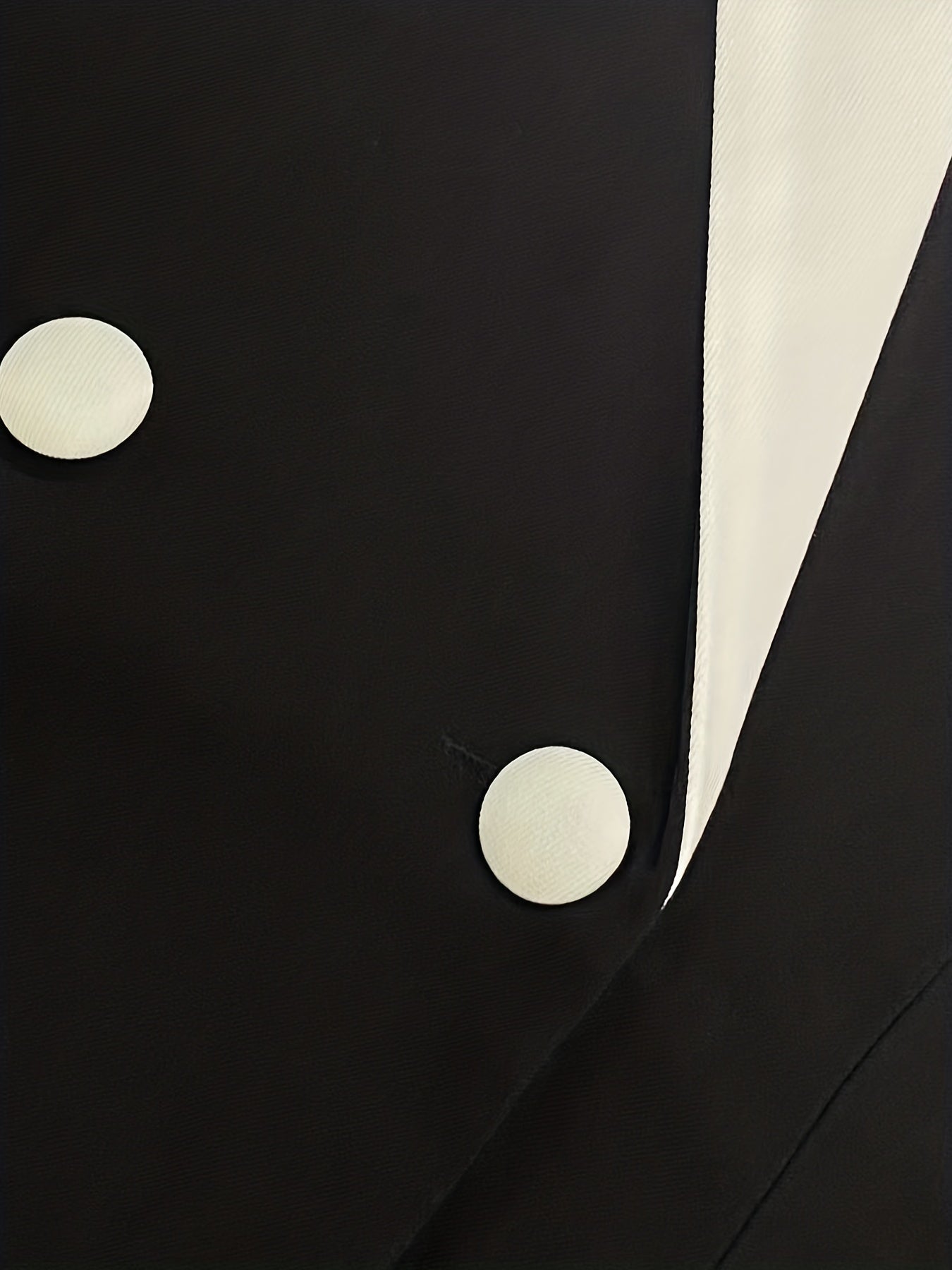 Solid Double Breasted Blazer Long Sleeve Outerwear Women's Clothing