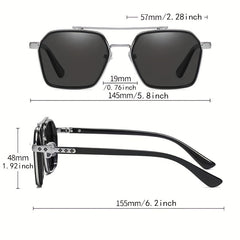 Men's Vintage Polarized Square Sunglasses UV Protection