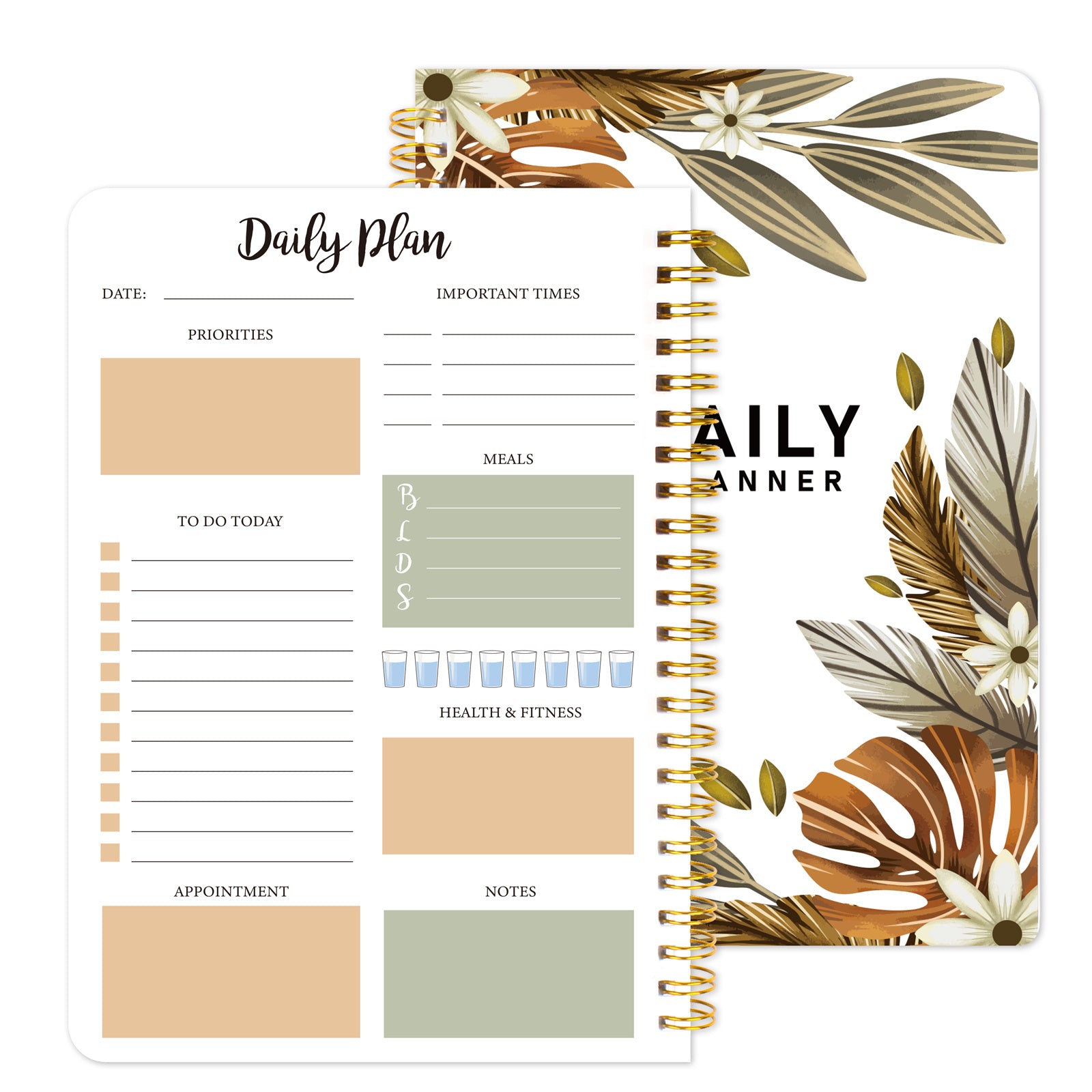 Tree Daily Planner Notebook 8.5x5.5 Inches