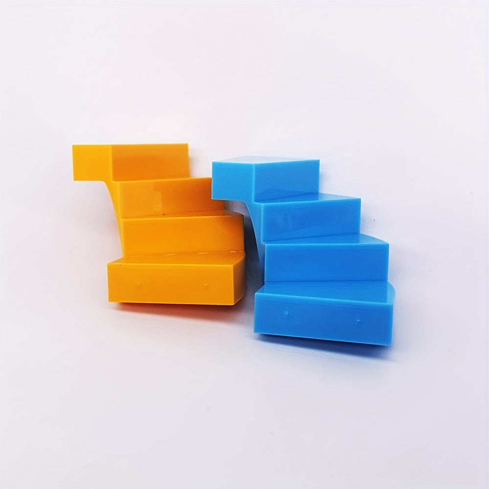 2pcs Rotating Stairs Building Blocks Set - DIY Family Scene