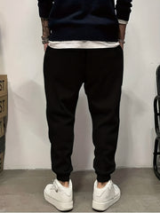 Cartoon Skull Pattern Men's Sweatpants Drawstring Jogger Pants