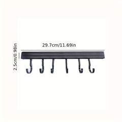 1pc Punching Kitchen Hook Rack Wall mounted Hanging Rod Rack