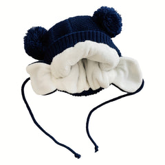 Winter Warm Knit Hat & Gloves Set for Newborn Baby