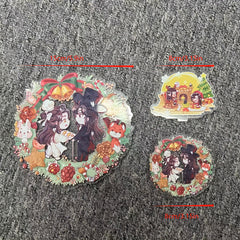 Anime Christmas Blessing Figure Action Gift Desk Decor Chinese Cartoon