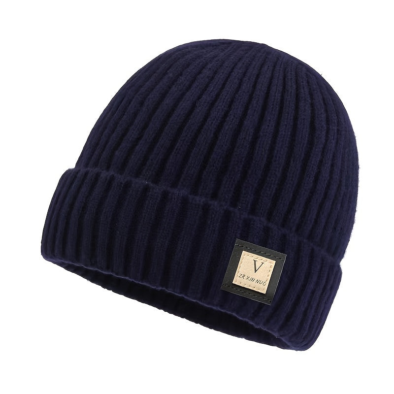 Men's Winter Hat Coldproof Ear Protection Knitted Velvet Thickened Warm Beanie
