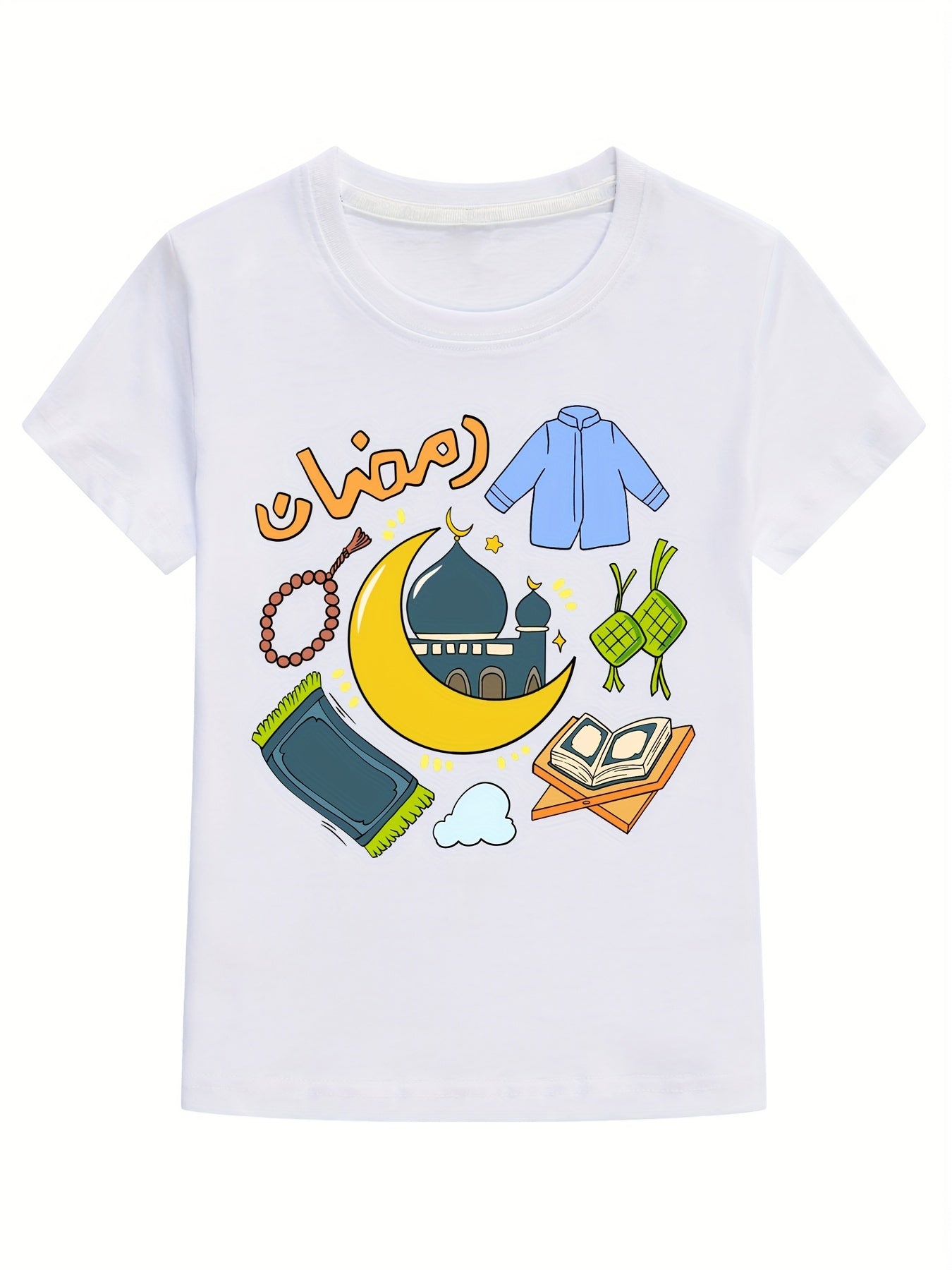 Kids Graphic Print Cotton T Shirt Summer Top Boys Girls