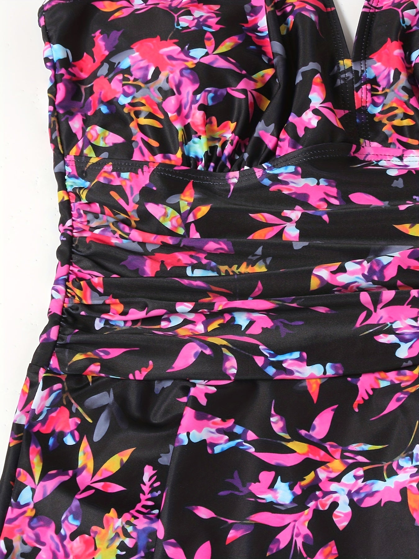 Floral V-Neck Tankini Set