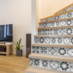 Moroccan Pattern Stair Sticker Self-adhesive Waterproof Tile Sticker