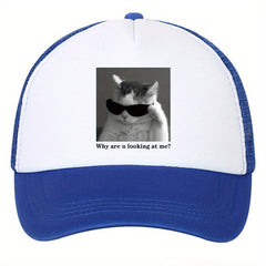 Men's Trucker Hat Mesh Breathable Sunshade Print Hip hop Cap