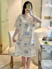 Duck Print NightDress Women's Sleepwear