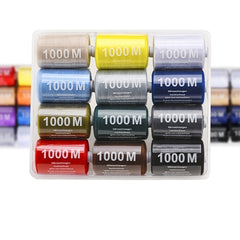 3pcs 12pcs Sewing Cone Thread 1000m 100 Polyester Thread For Sewing Machines